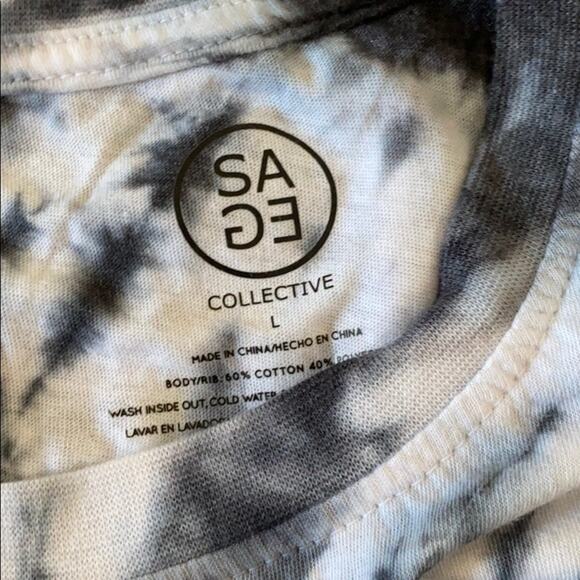 Sage Collective Tie Dye Crew Neck Tank Top - Picture 4 of 5